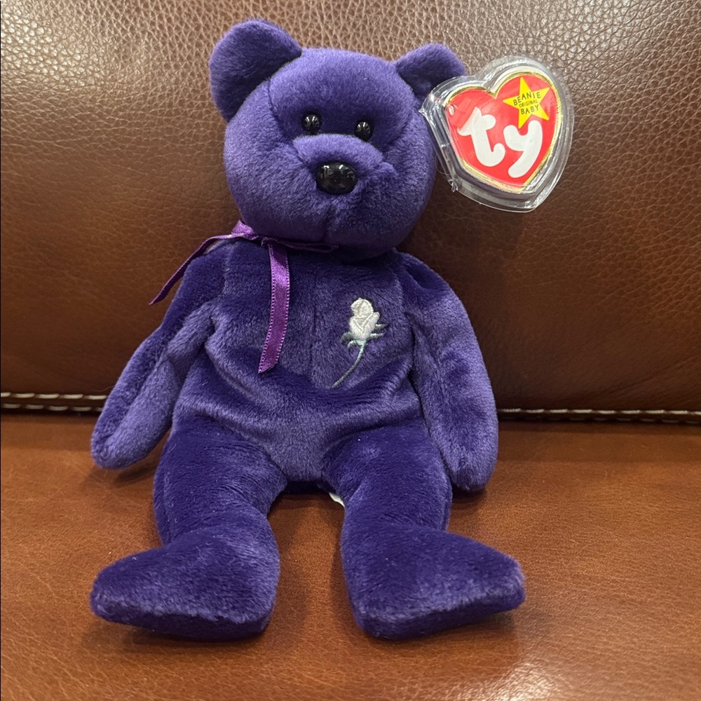 Ty Original Beanie Baby “Princess” Diana Bear Retired Vintage Stuffed Plush